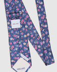 FRESH FLOWER PRINT TIE - NAVY