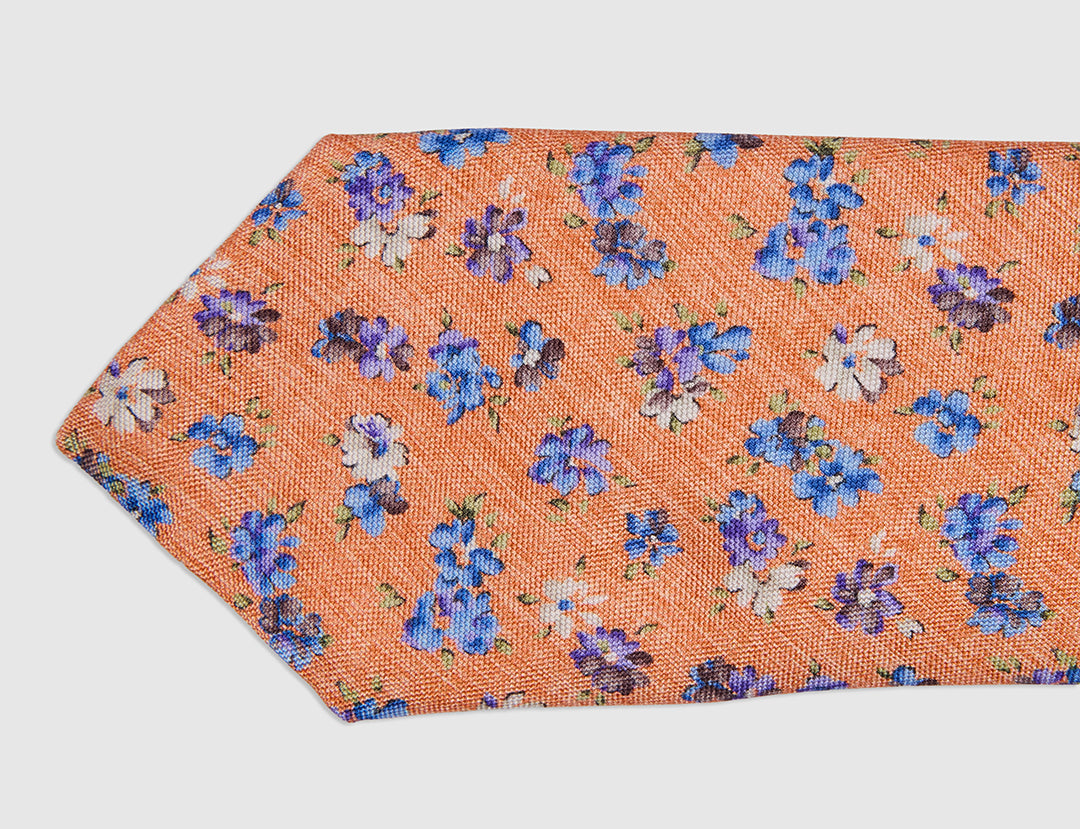 Fresh Flower Print Tie