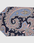 SIREGAR TWILL PRINT TIE - NAVY