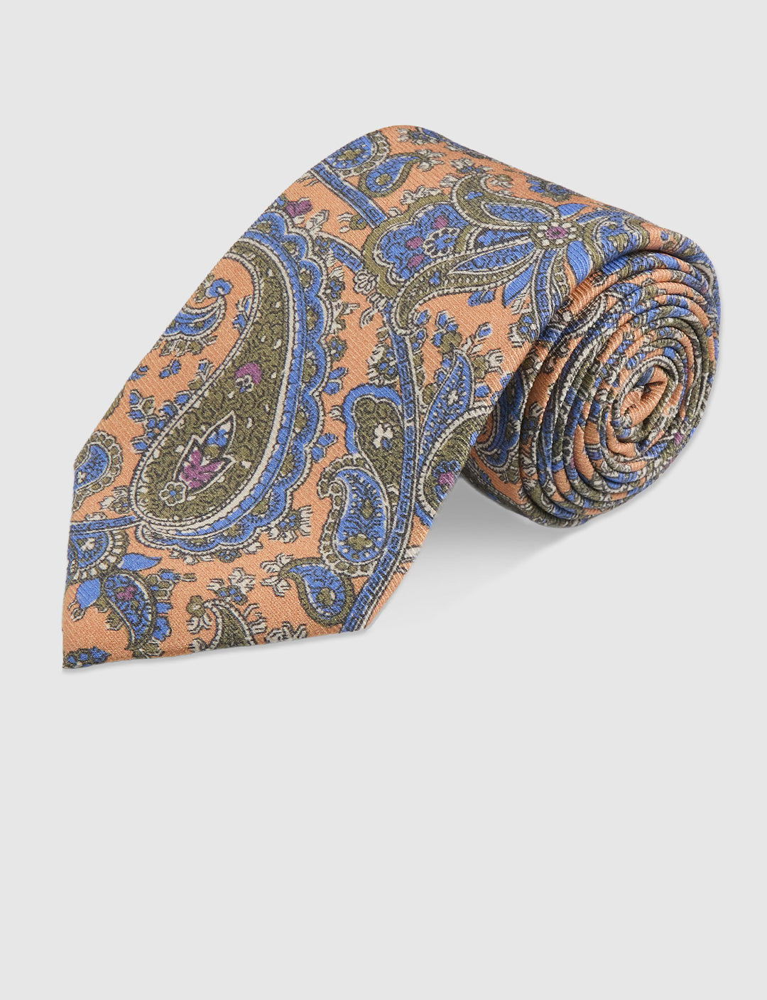 SIREGAR TWILL PRINT TIE - ORANGE