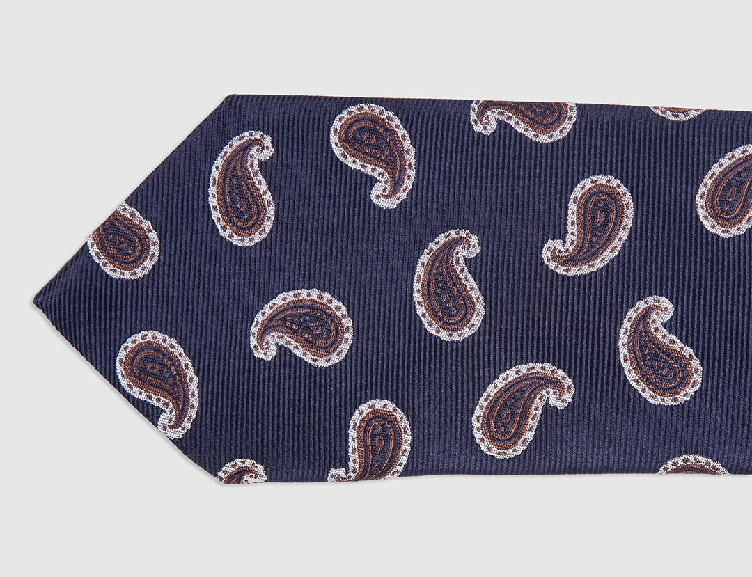 JAIPUR JACQUARD TWILL TIE - NAVY