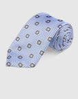 MEDALLION JACQUARD TIE - SKY