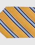 HERRINGBONE STRIPE TIE - GOLD