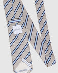 HERRINGBONE STRIPE TIE - SILVER