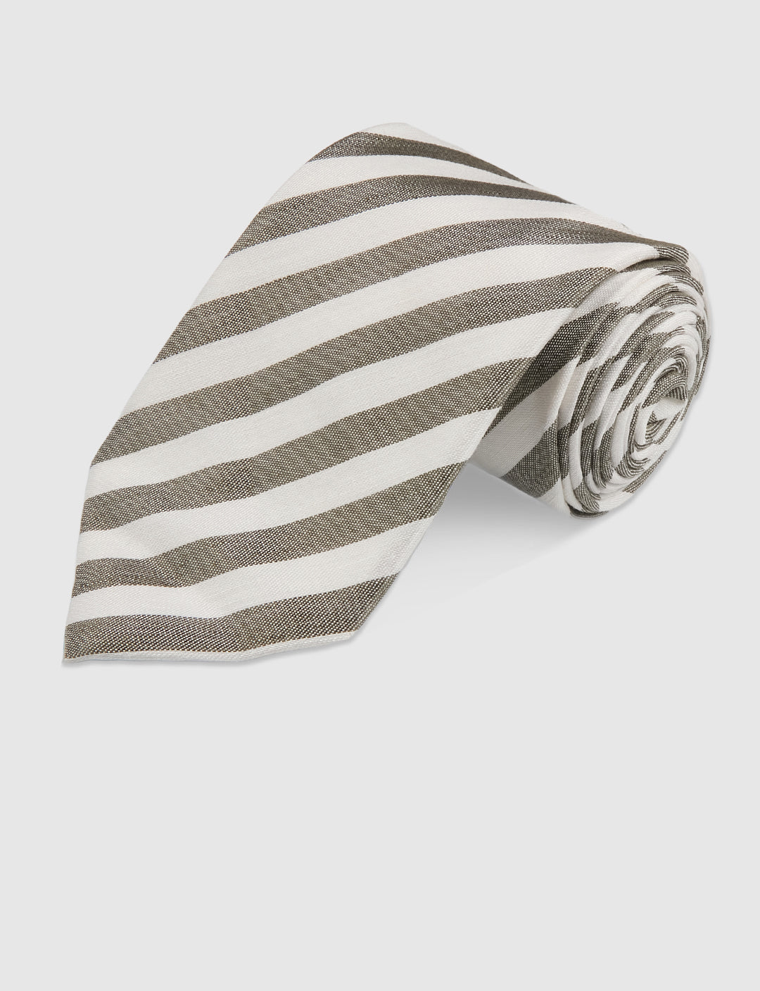 LINEN SILK FRESH STRIPE TIE - PISTACHIO