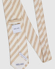 LINEN SILK FRESH STRIPE TIE - STONE