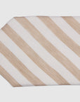 LINEN SILK FRESH STRIPE TIE - STONE