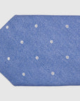 LINEN BLEND DOT JAQUARD TIE - SKY