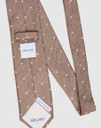 LINEN BLEND DOT JAQUARD TIE - STONE