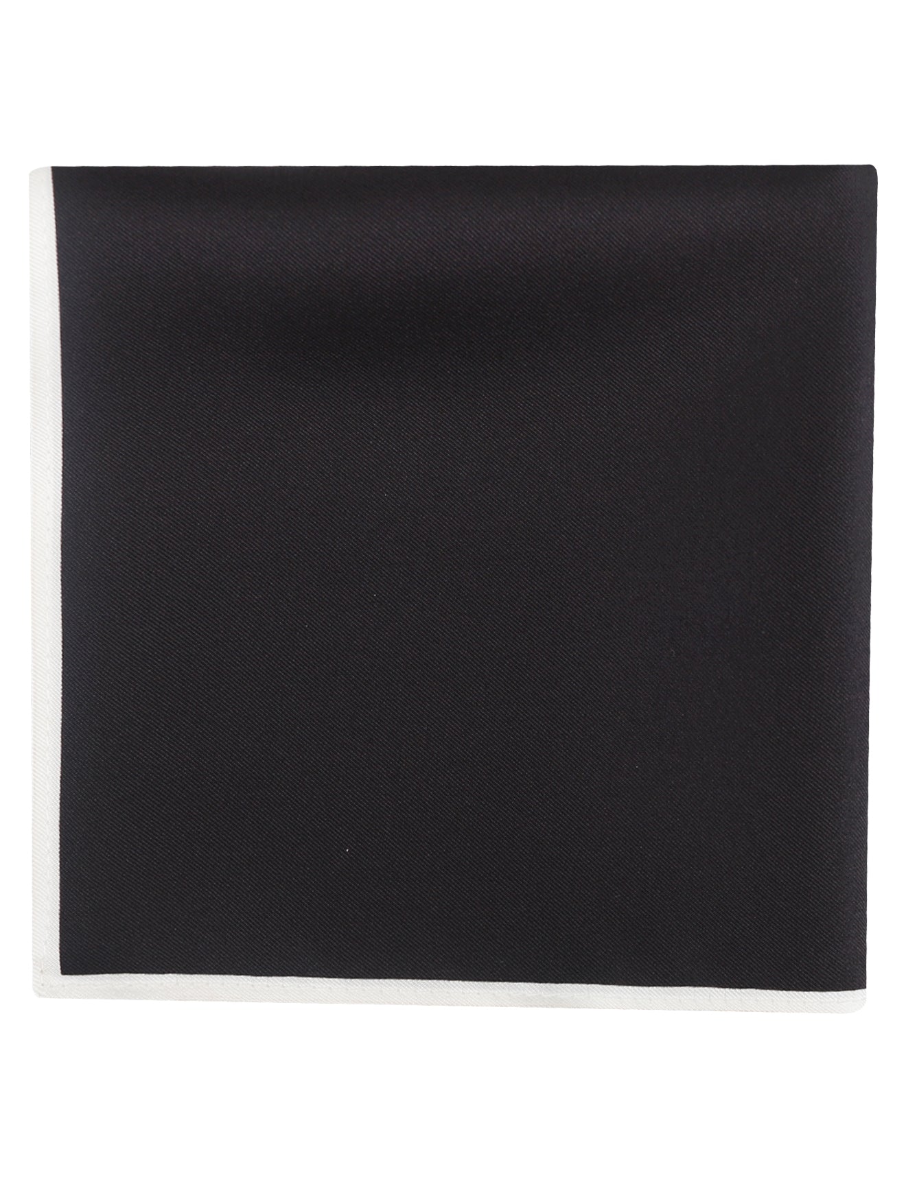 Rolled Contrast Edge Pocket Square