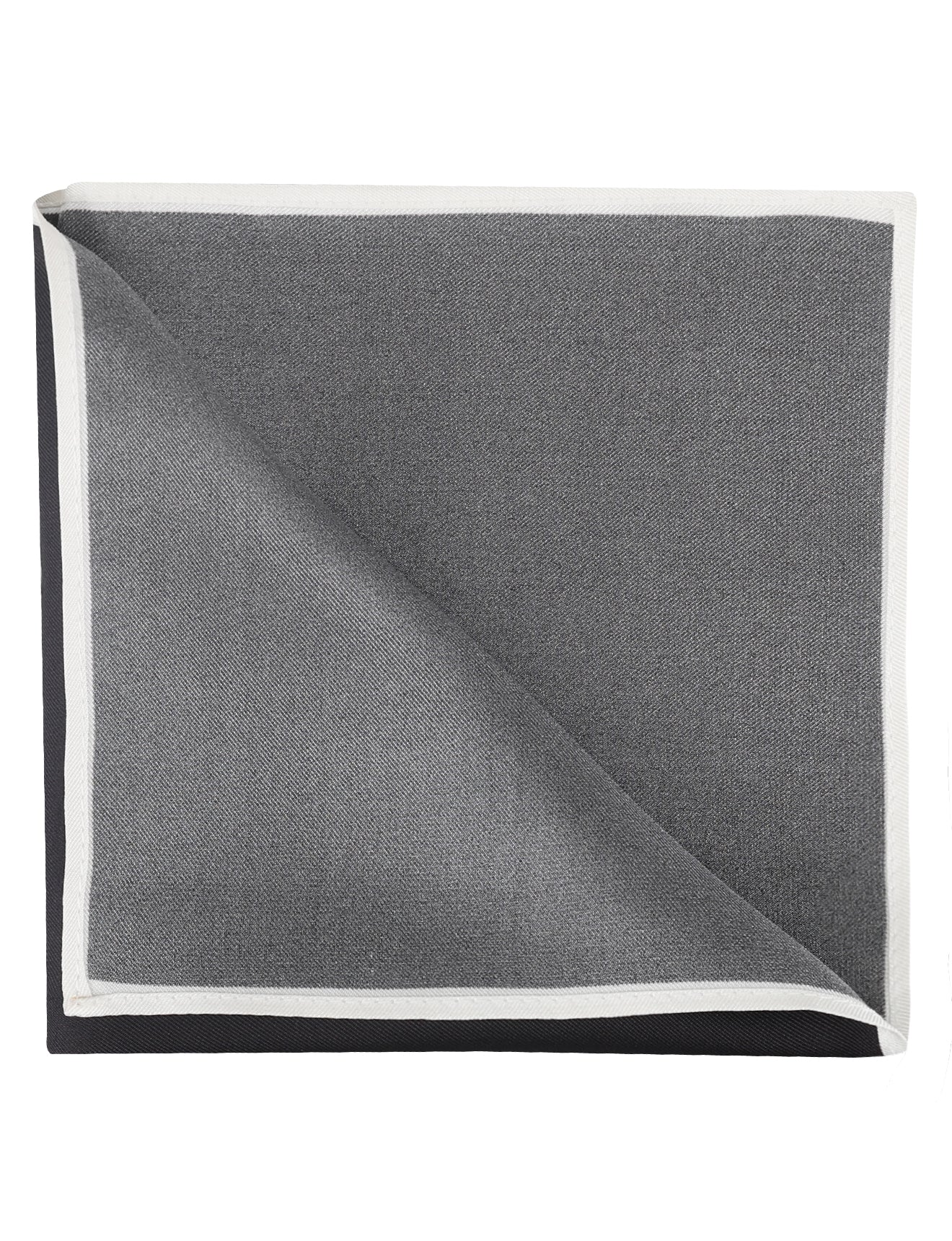 Rolled Contrast Edge Pocket Square