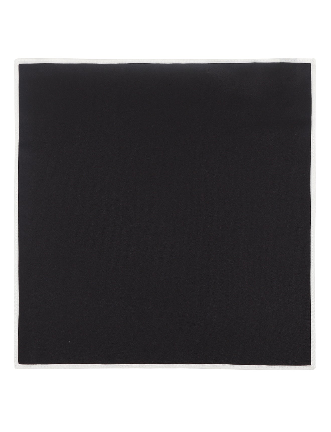 Rolled Contrast Edge Pocket Square