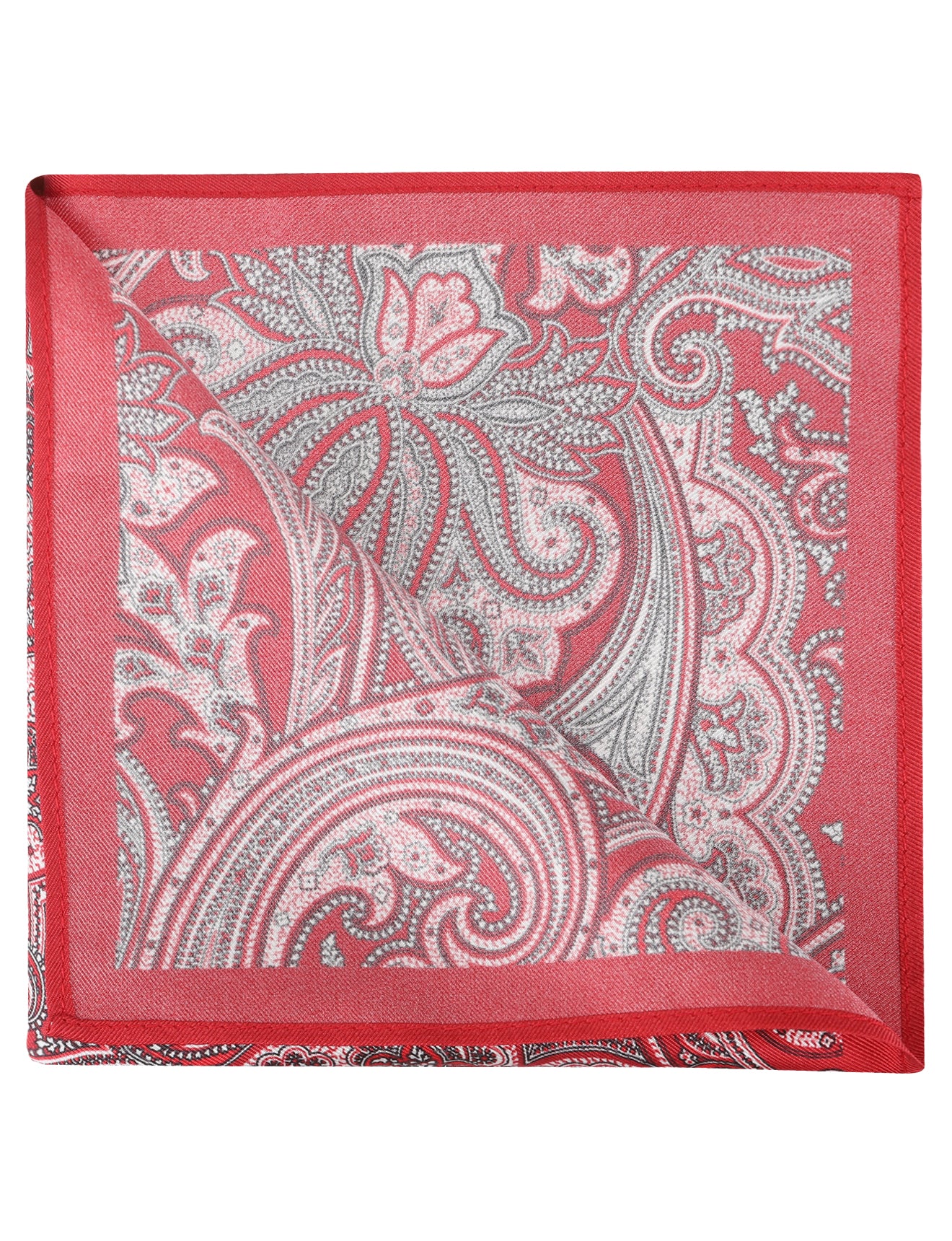 Paisley Pocket Square With Border
