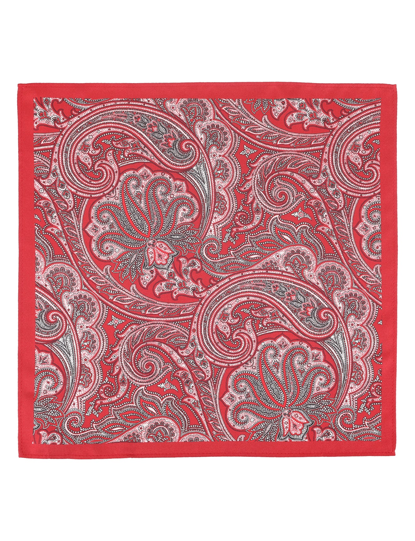Paisley Pocket Square With Border