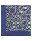 Medallion Print Pocket Square With Border