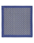 Medallion Print Pocket Square With Border