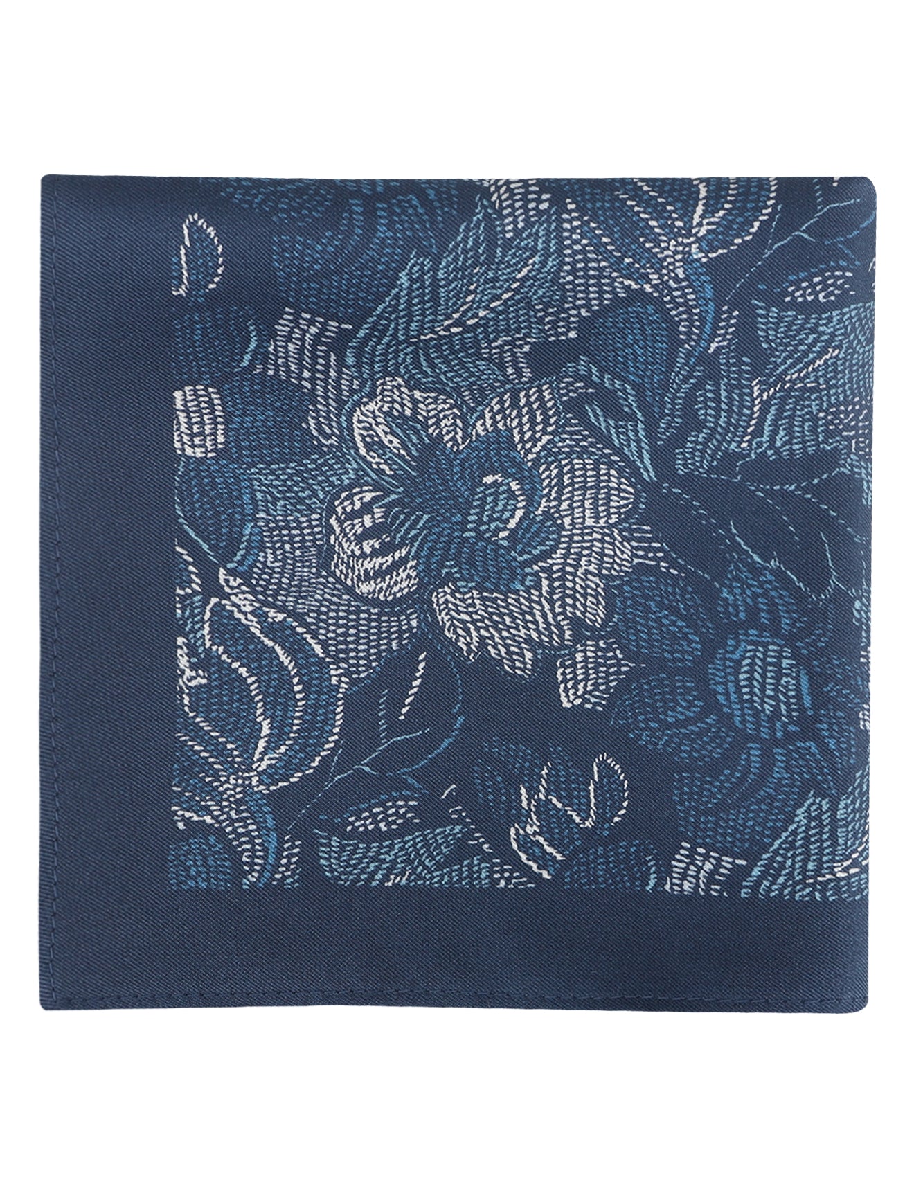 ABSTRACTED FLORAL PRINT - STEEL BLUE