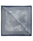 ABSTRACTED FLORAL PRINT - STEEL BLUE