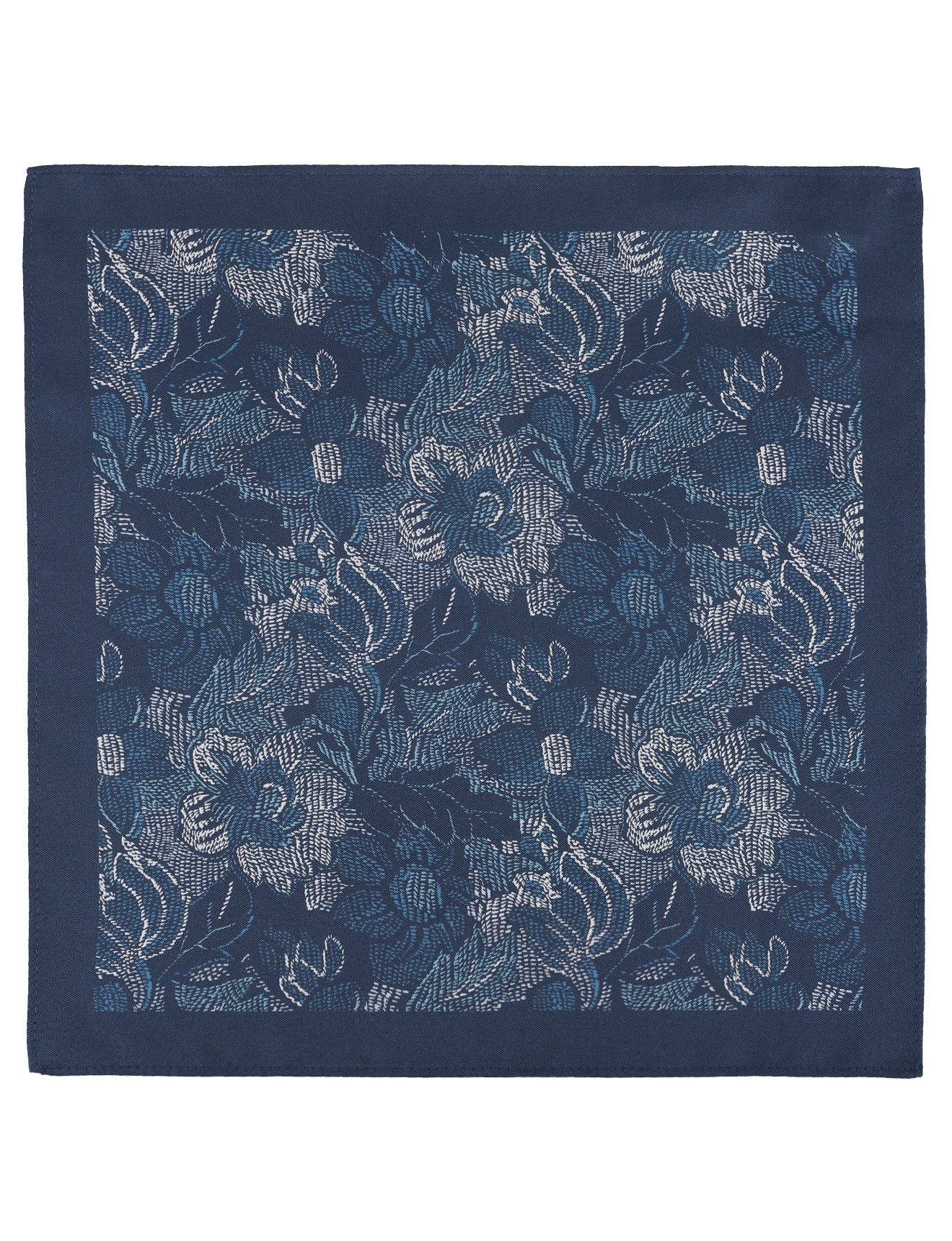 ABSTRACTED FLORAL PRINT - STEEL BLUE