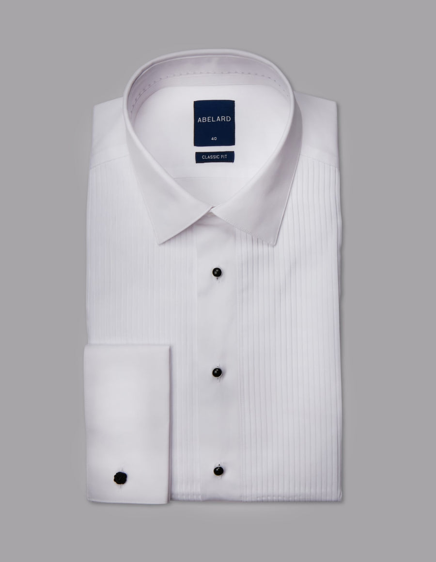 PLEAT FRONT DINNER SHIRT CLASSIC COLLAR CLASSIC FIT