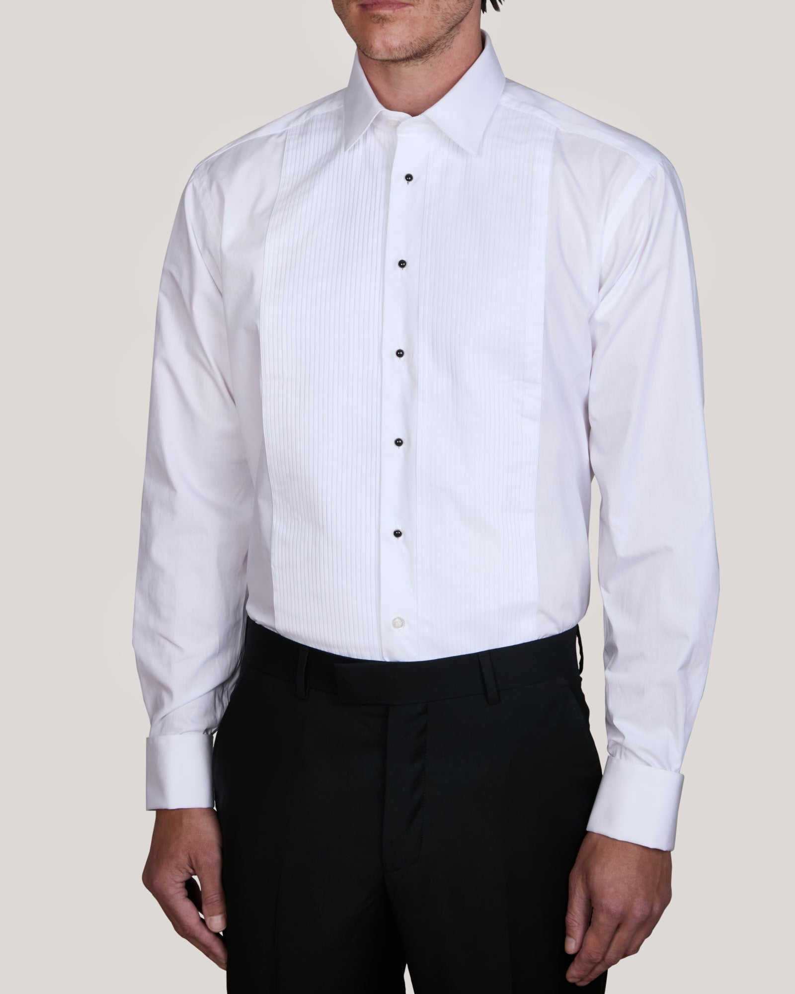 PLEAT FRONT DINNER SHIRT CLASSIC COLLAR CLASSIC FIT