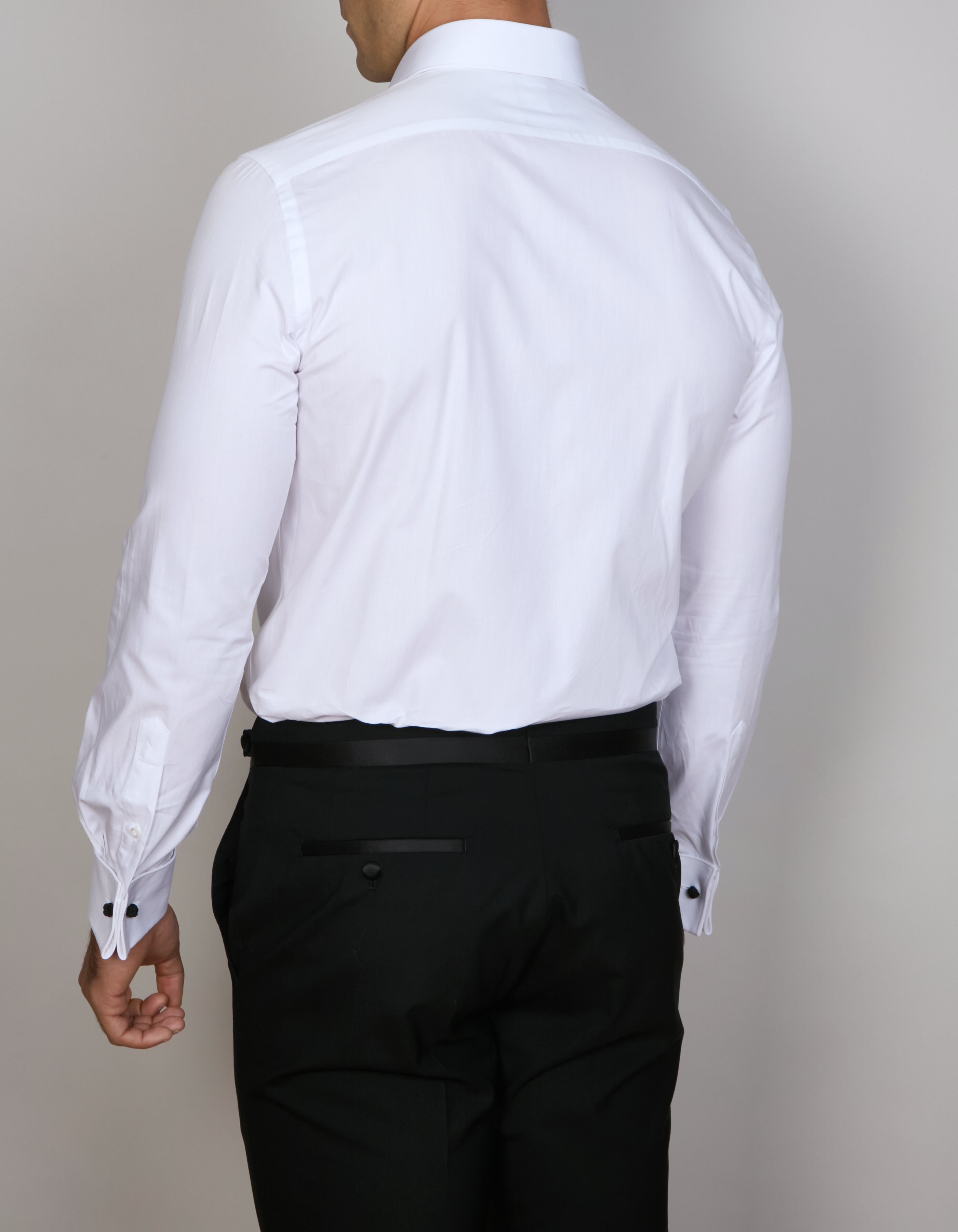 PLEAT FRONT DINNER SHIRT CLASSIC COLLAR SLIM FIT
