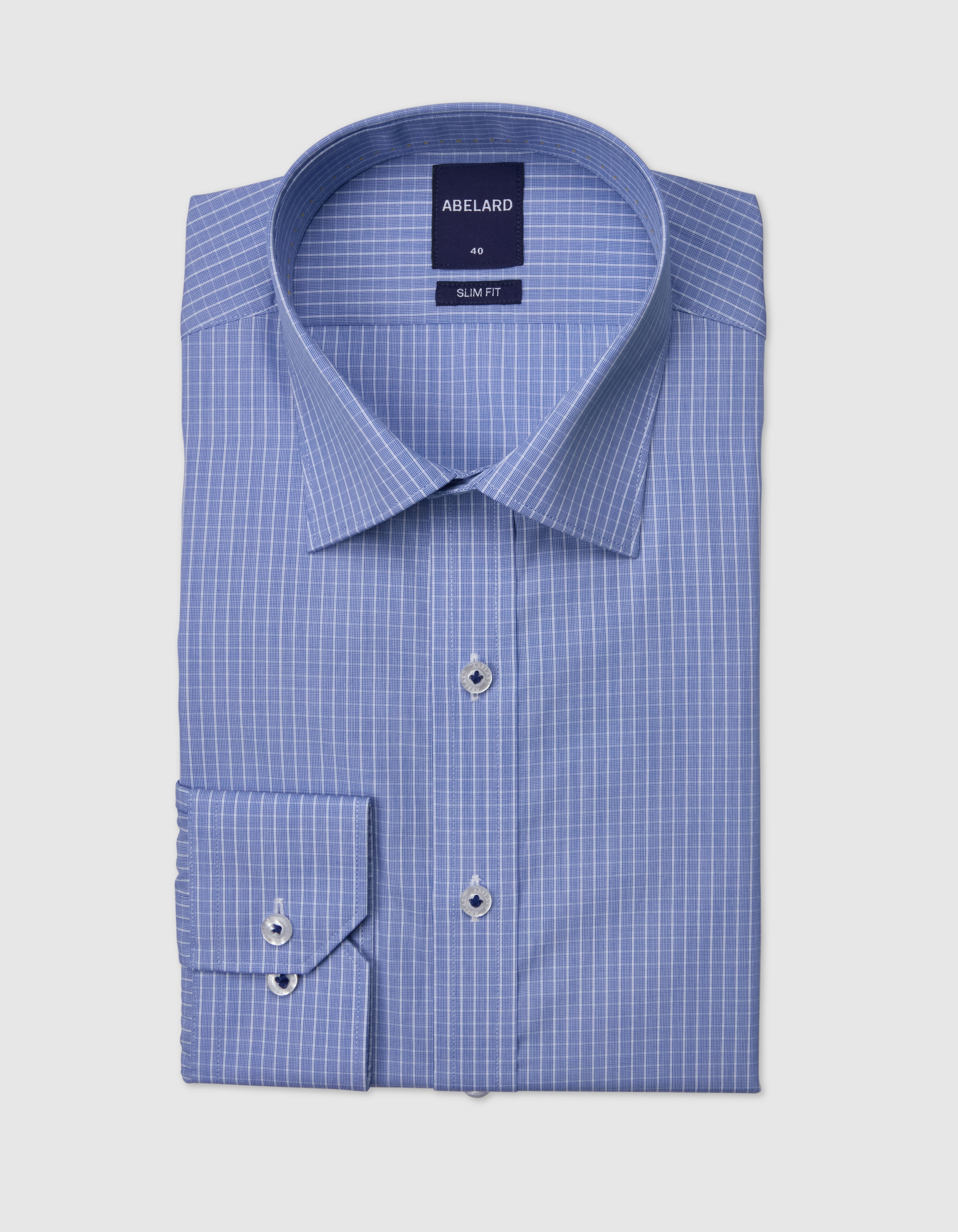 SUPERFINE POPLIN CHECK SLIM FIT SHIRT