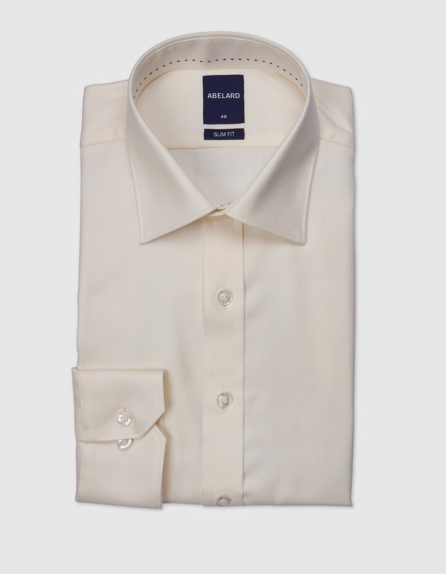 GROOM'S 2 PLY TWLL SLIM FIT - IVORY Abelard Shirts GROOM'S 2 PLY TWLL SLIM FIT - IVORY Abelard Shirts