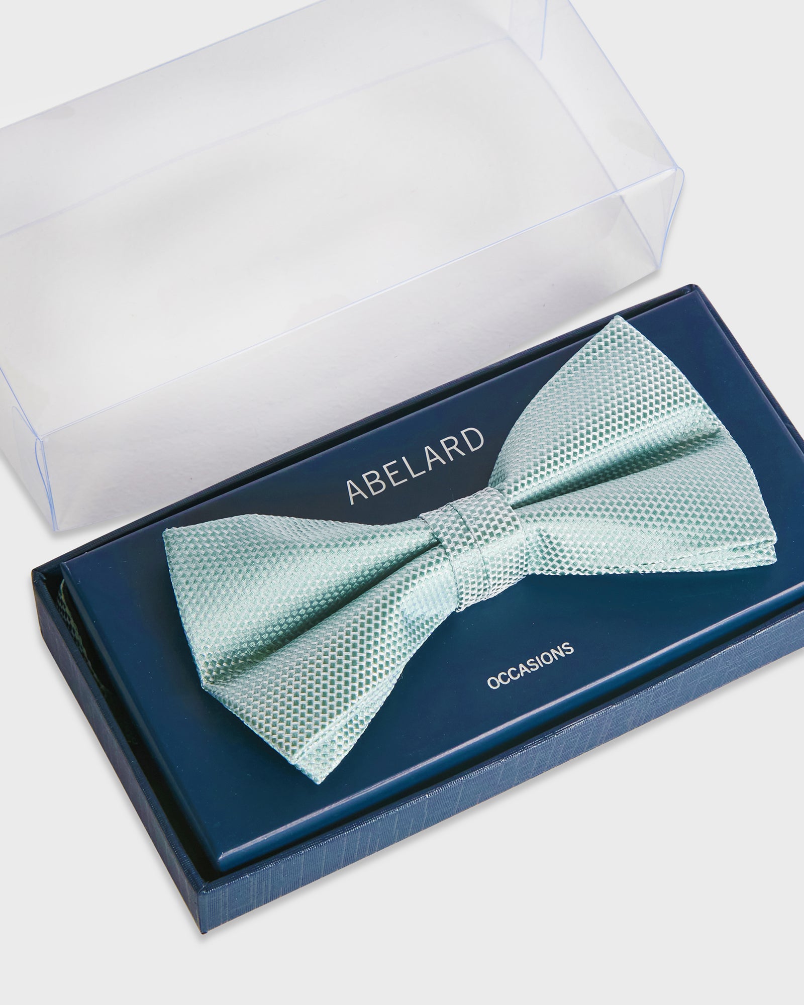 TEXTURED SILK BOW TIE - SAGE