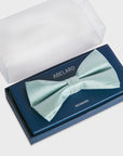 TEXTURED SILK BOW TIE - SAGE