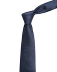 TEXTURED SILK FORMAL TIE - NAVY