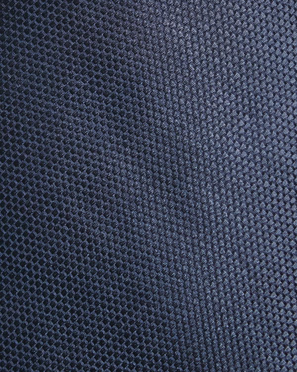 TEXTURED SILK FORMAL TIE - NAVY