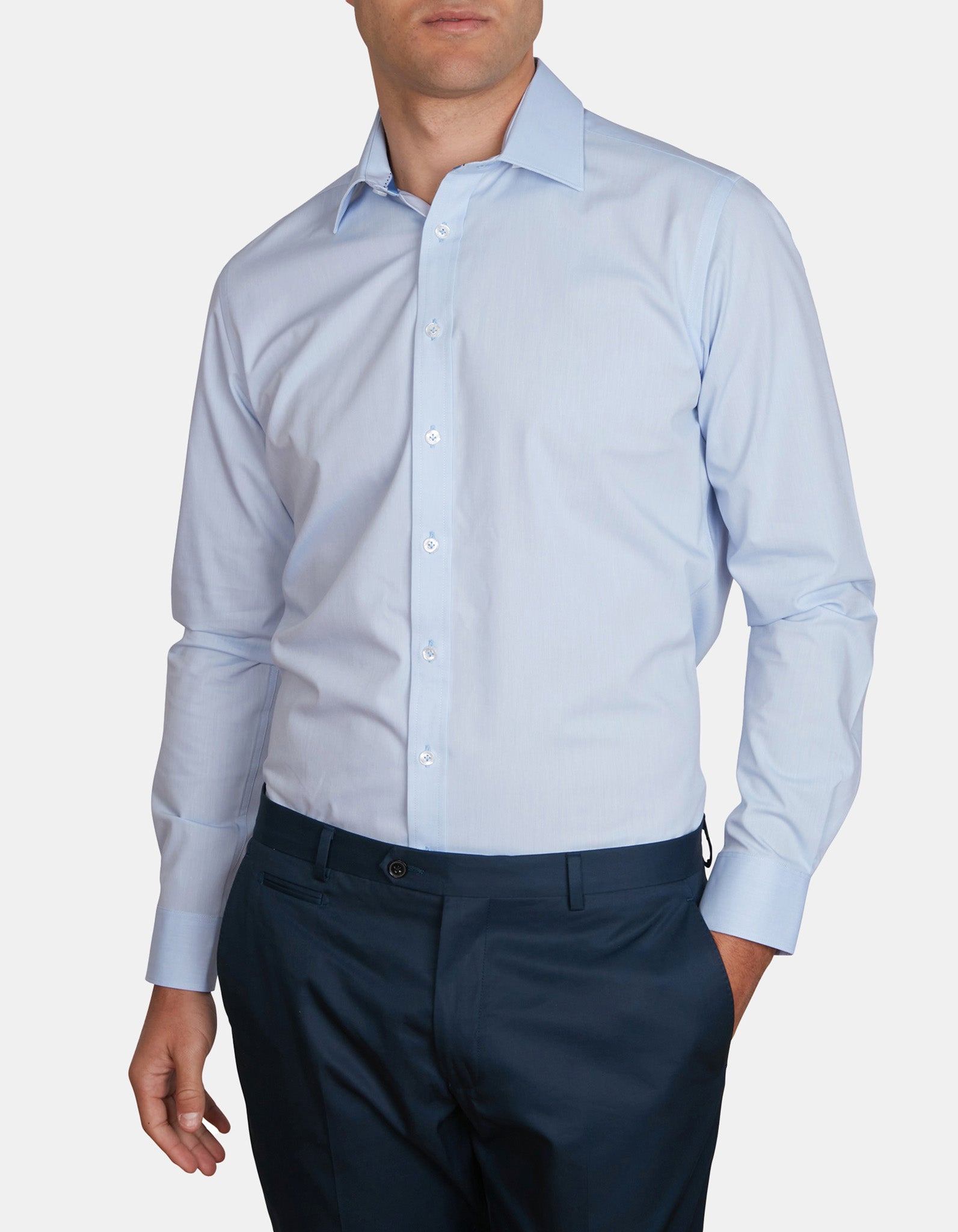 4 WAY STRETCH POPLIN SLIM FIT