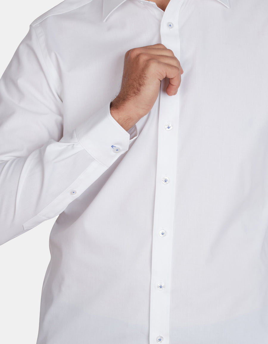 4 WAY STRETCH POPLIN SLIM FIT