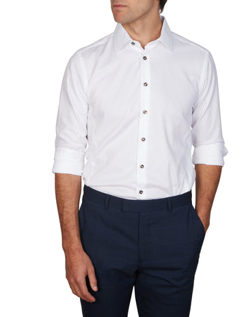 Bottone Cioccolato Luxe Shirt Athletic Fit