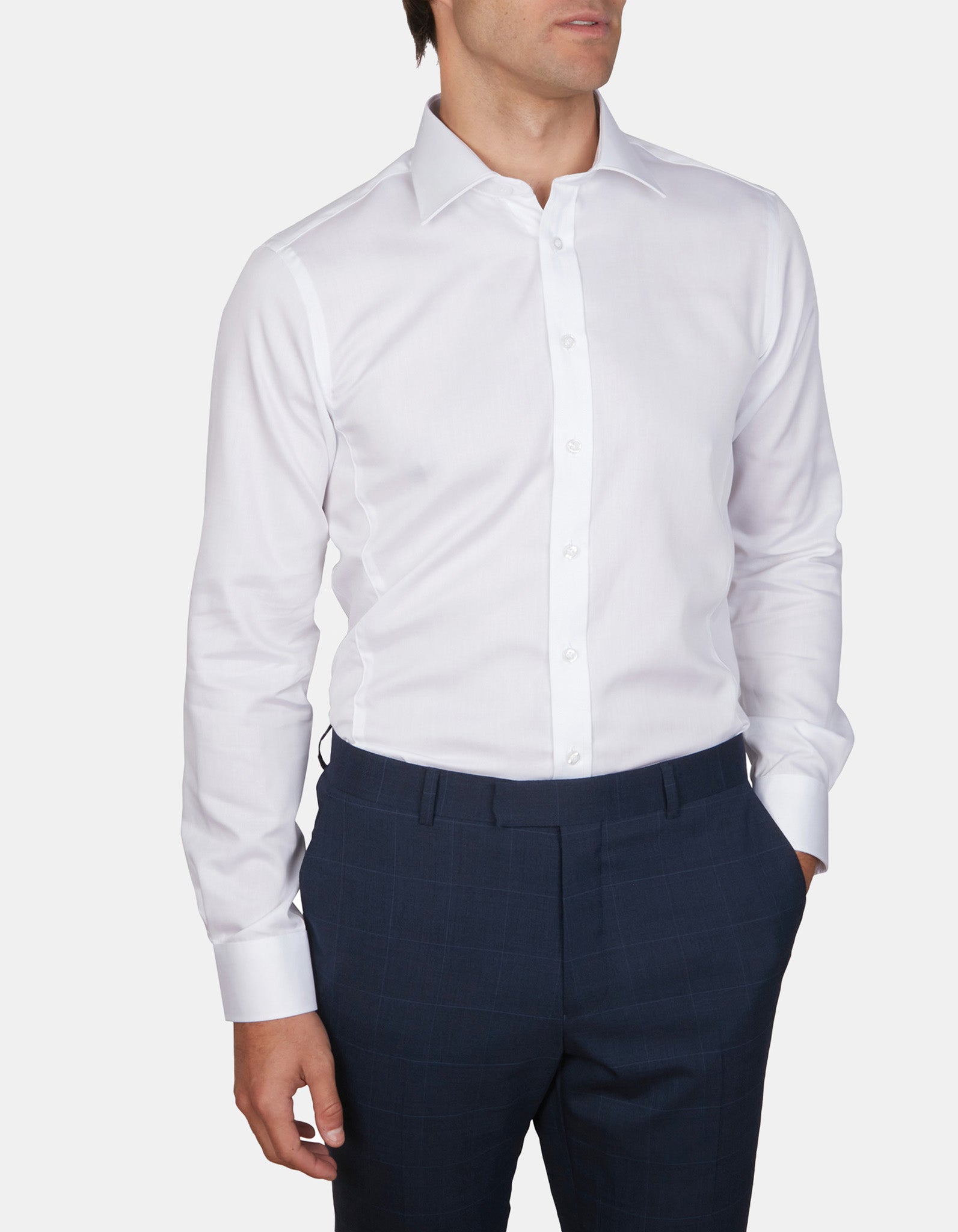 NON IRON COTTON SHIRT ATHLETIC FIT