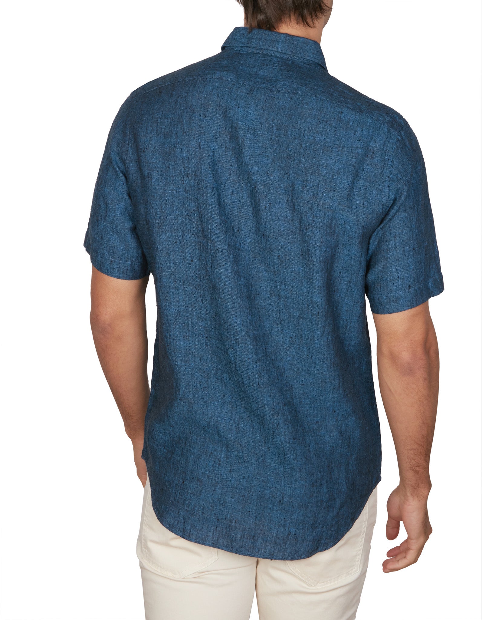 PURE LINEN SHIRT SLIM FIT SHORT SLEEVE